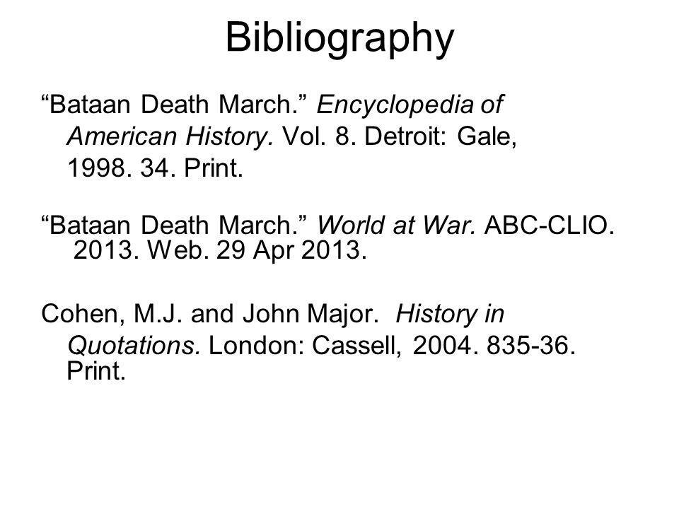 Research paper on bataan death march